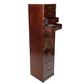TALL ASIAN STYLE CAMPAIGN CHEST & SECRETARY DESK WITH BRASS FITTINGS