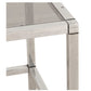 TWO TIER CHROME AND GLASS SIDE TABLE