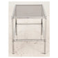 TWO TIER CHROME AND GLASS SIDE TABLE