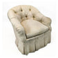 TUFTED AND SKIRTED TUB CHAIR