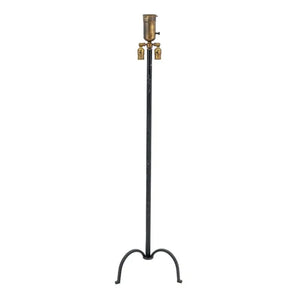 PATINATED BLACK METAL STANDING LAMP