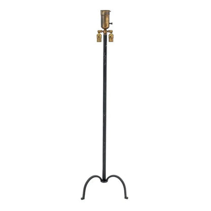 PATINATED BLACK METAL STANDING LAMP