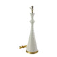 HWANG BISHOP GLOSS FINISH RIBBED WHITE TABLE LAMP