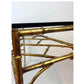 GILT BAMBOO AND GLASS CONSOLE OR SOFA TABLE