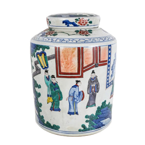CHINOISERIE COVERED PORCELAIN GINGER JAR