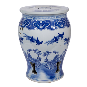 BIRD FLORAL GARDEN STOOL