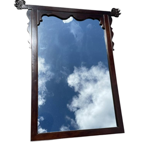 CARVED CHINOISERIE FOO DOG MIRROR