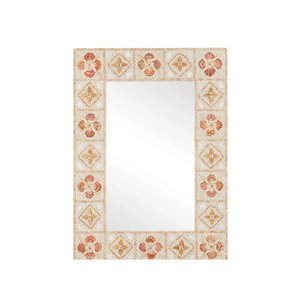 SHELL DETAILED RECTANGULAR MIRROR