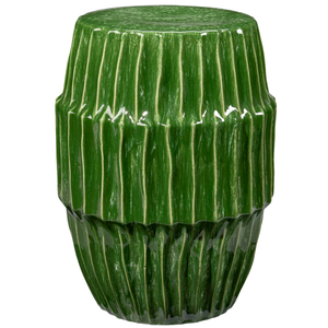 GREEN CERAMIC TEXTURED SIDE TABLE