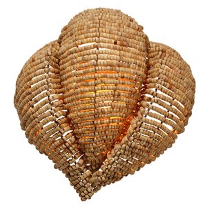 WOOD BEADED SCONCE