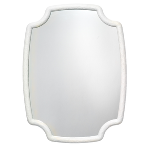 WHITE QUATREFOIL STYLE MIRROR