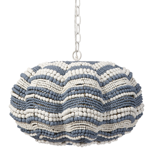 BEADED CLAMSHELL STYLE CHANDELIER