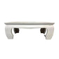 MING STYLE WHITE WOOD PLANK COFFEE TABLE