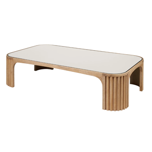 LARGE ROMA COFFEE TABLE BONE/CERUSED OAK