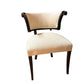 SINGLE UPHOLSTERED KLISMOS CHAIR WITH EBONIZED FINISH