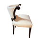 SINGLE UPHOLSTERED KLISMOS CHAIR WITH EBONIZED FINISH