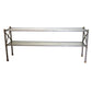 MAISON JANSEN TWO TIER  METAL AND GLASS CONSOLE TABLE