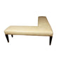 JANSEN STYLE L SHAPE LEATHER BENCH WITH NAILHEAD DETAIL