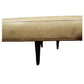 JANSEN STYLE L SHAPE LEATHER BENCH WITH NAILHEAD DETAIL
