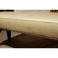 JANSEN STYLE L SHAPE LEATHER BENCH WITH NAILHEAD DETAIL