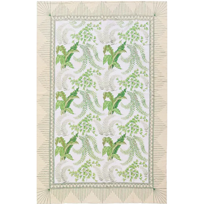 VINTAGE AUBUSSON LEAF TAPESTRY RUG