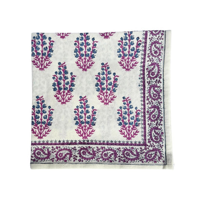 PURPLE & BLUE PAISLEY TABLE LINENS