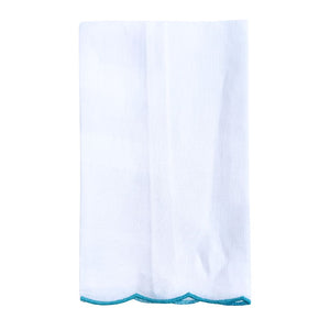 SCALLOPED EMBROIDERED GUEST TOWELS