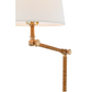 RATTAN WRAPPED BRIDGE ARM FLOOR LAMP