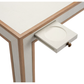 FAUX SHAGREEN AND LIGHT OAK GAMES TABLE