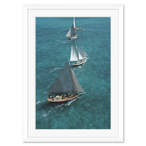 "SAILING IN THE BAHAMAS" SLIM AARONS