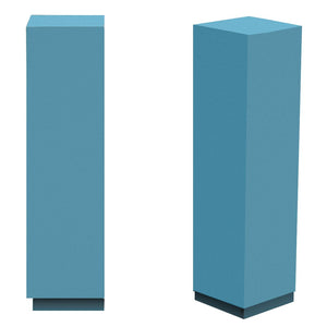 MID CENTURY NEWLY PAINTED PEDESTALS IN FINE PAINTS OF EUROPE BLUE