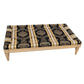 LOUIS XVI STYLE PAINTED AND UPHOLSTERED OTTOMAN OR BENCH