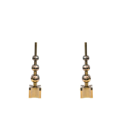 PAIR OF MID CENTURY VINTAGE BRASS LAMPS BY TOMMI PARZINGER
