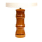 PAIR OF VINTAGE HAND CARVED BAMBOO FORM MID CENTURY TABLE LAMPS