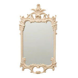 LOUIS XV STYLE CREAM LACQUERED WALL MIRROR
