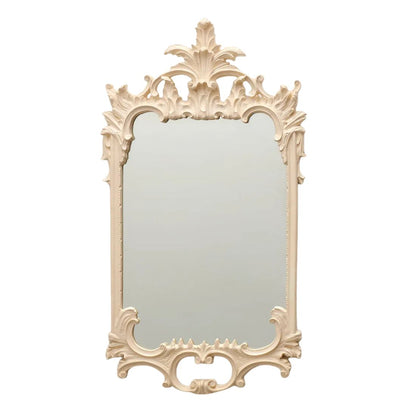 LOUIS XV STYLE CREAM LACQUERED WALL MIRROR