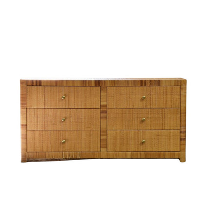 WALTERS WICKER SIX DRAWER CHEST OF DRAWERS