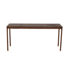 PARSONS STYLE STAINED WOOD CONSOLE TABLE