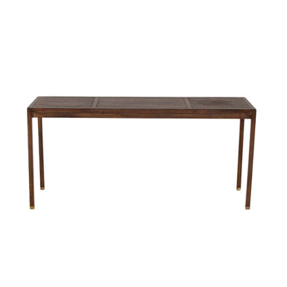 PARSONS STYLE STAINED WOOD CONSOLE TABLE