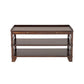 DAVID IATESTA THREE TIER MAHOGANY CONSOLE TABLE WITH PULLOUT SURFACE
