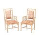 PAIR OF CHINESE CHIPPENDALE BAMBOO ARM CHAIRS
