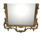 ORNATE CARVED LOUIS XV PAINTED GILT MIRROR