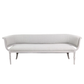 LIGHT GRAY BOUCLE UPHOLSTERED CURVED BACK SETTEE