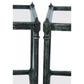 PAIR OF PETITE PAINTED FAUX FINISH TWO TIER SIDE TABLES WITH GLASS