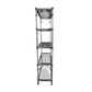 MAISON JANSEN STYLE FIVE TIER ETAGERE, CHROME WITH BRASS DETAILS