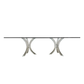 MID CENTURY MODERN LUCITE & GLASS DINING TABLE, CHARLES HOLLIS JONES