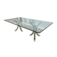 MID CENTURY MODERN LUCITE & GLASS DINING TABLE, CHARLES HOLLIS JONES