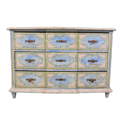 FRENCH PROVINCIAL PAINTED THREE DRAWER CHEST