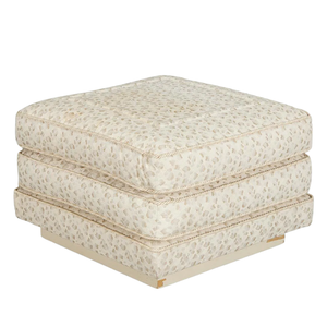 VINTAGE 1960'S TURKISH STACKED CUSHION OTTOMAN ON CASTERS