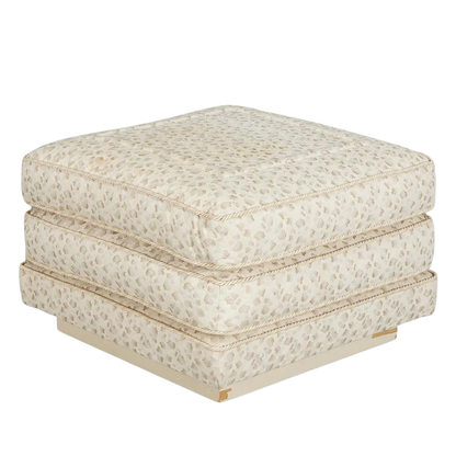 VINTAGE 1960'S TURKISH STACKED CUSHION OTTOMAN ON CASTERS